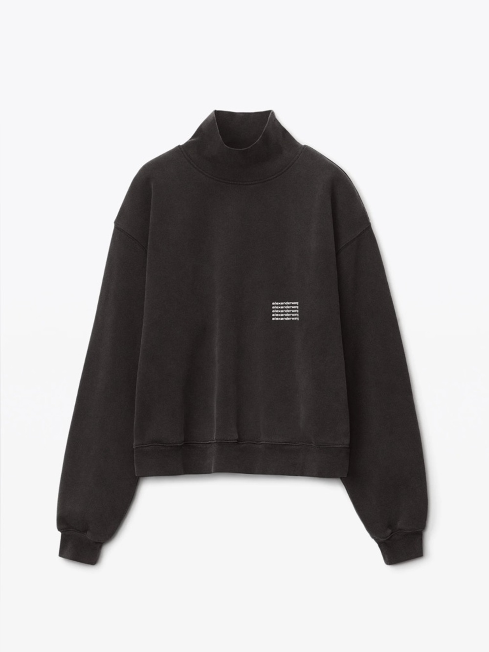 Alexander Wang high neck pullover in dense fleece size medium